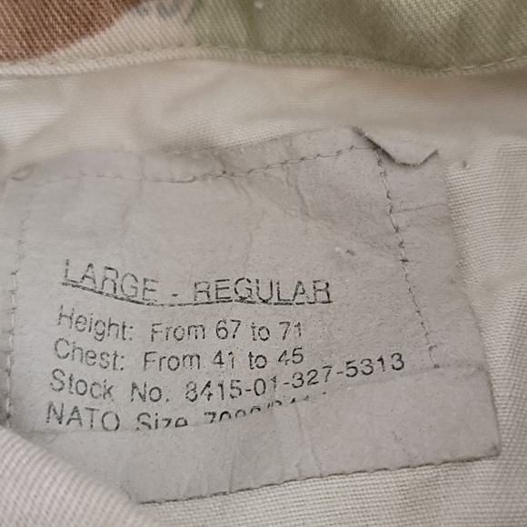 Desert Camouflaged BDU Sz L R Circa 1990 - Picture 3 of 6